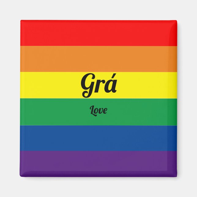 Färgstark magnet på Irish Gay pride Flagga (Framsidan)