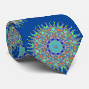 Färgstark Mandala på bakgrunden Färg ditt val Slips