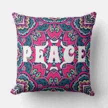 Färgstark Mandala Peace Hippie Boho Mönster Skriv