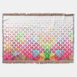 Färgstark med geometriskt mönster filt