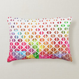 Färgstark med geometriskt mönster prydnadskudde