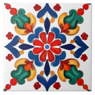 Färgstark,Medelhavet,mosaik Kakelplatta
