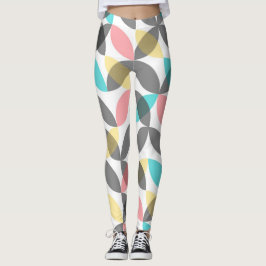 Färgstark, modern, glad cirkelformad geometrisk leggings