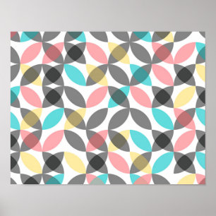 Färgstark, modern, glad cirkelformad geometrisk poster