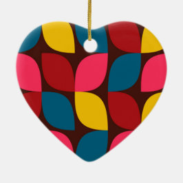 Färgstark, modern, trendig, abstraktion av stadsbl julgransprydnad keramik