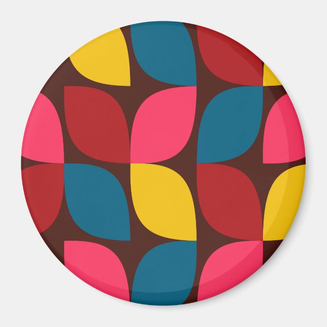 Färgstark, modern, trendig, abstraktion av stadsbl magnet (Framsidan)