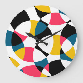Färgstark, modern, trendig, cirkelgrafik för coola stor klocka