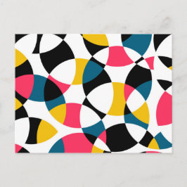 Färgstark, modern, trendig, cirkelgrafik för coola vykort