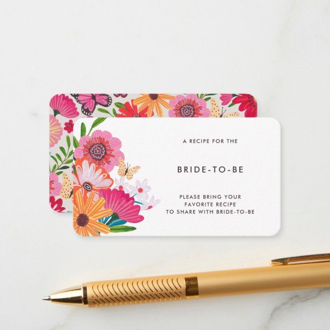 Färgstark Möhippa för Bright Wildblomma  en Recept Tilläggskort (Fram/Back In Situ)