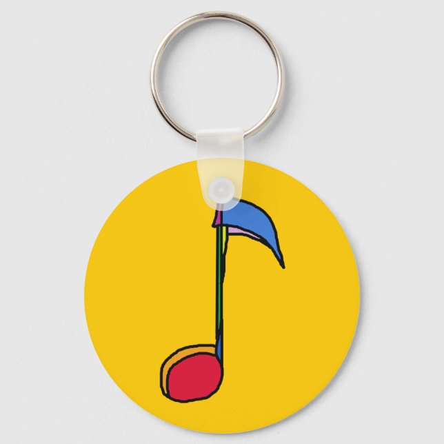 färgstark musik nyckelring (Framsida)