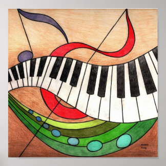 Färgstark musik poster