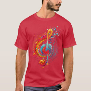 Färgstark musikdesign 1 t shirt