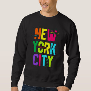 Färgstark Novelty i New York Graphic Tees Coola D Lång Ärmad Tröja