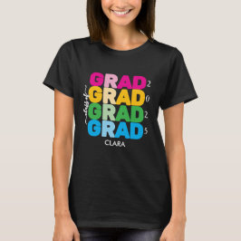 Färgstark och anpassad Namn och årskurs T Shirt