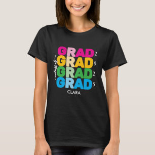 Färgstark och anpassad Namn och årskurs T Shirt