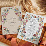 Färgstark och fet Boho Blomsterträdgård Bröllop Inbjudningar<br><div class="desc">Vår bröllopsinbjudan för blommigt med vattenfärg skryter om en fantastisk och intrikad blommigt-andedesign som säkert gör påstående. Den sjudande färgen av blommorna kompletteras fullständigt av den moderna typografiens underskattade elegans, som skapar en balanserad och harmonisk utformning. Vattenfärgseffekten gör att stollig och romantik får en liten nyhet i utformningen och framkallar...</div>