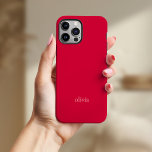 Färgstark och fet | Röd och Rosa<br><div class="desc">Det här trendiget fodral med ditt namn har en färgstark,  ljusröd bakgrund,  med modern rosa för att verkligen ska kunna göra påstående.</div>