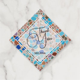 Färgstark och Roligt Mosaic-Tack Gåvor Etiketter