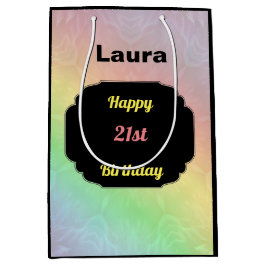 Färgstark och smart pastellregnbåge 21:a födelseda