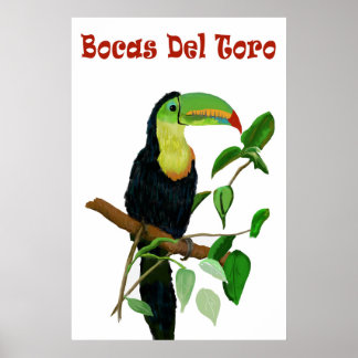 Färgstark och tropisk Panamas Toucan Poster. Poster