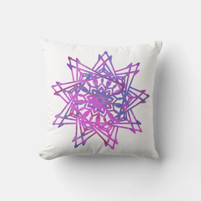 Färgstark och unik Boho Mandala Dekorativ kudde (Framsida)