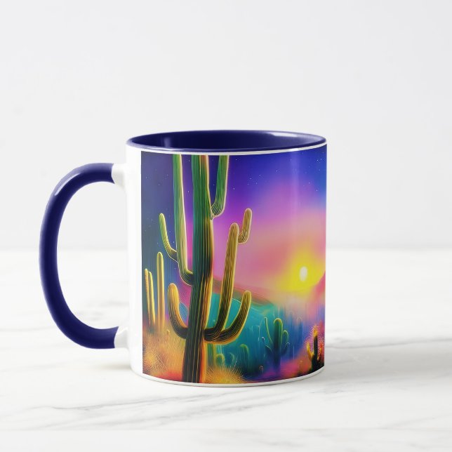 Färgstark öken solnedgång mugg (Vänster)