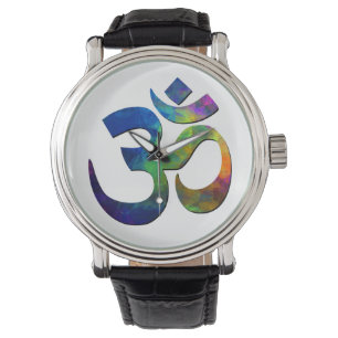 Färgstark om Yoga-symboler Armbandsur