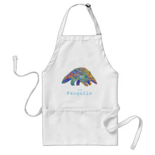 Färgstark Pangolin-utrotad djurart Höger Förkläde