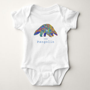Färgstark Pangolin-utrotad djurart Höger T Shirt
