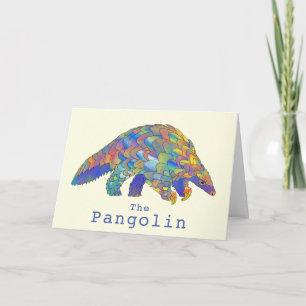 Färgstark pangolin utrotad djurkonsaktivism kort