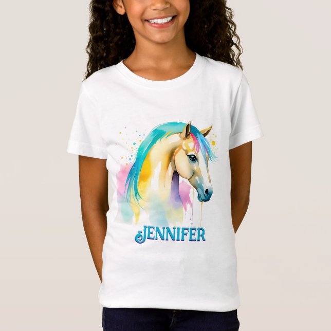 Färgstark, personlig anda Pony 7 Barn T-Shirt (Framsida)