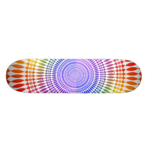 Färgstark radiell design: Skattbord Skateboard Bräda 19,5 Cm