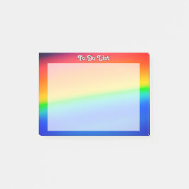 Färgstark regnbåge post-it block
