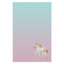 Färgstark regnbåge Unicorn Polygon - Papper