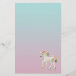 Färgstark regnbåge Unicorn Polygon - Papper