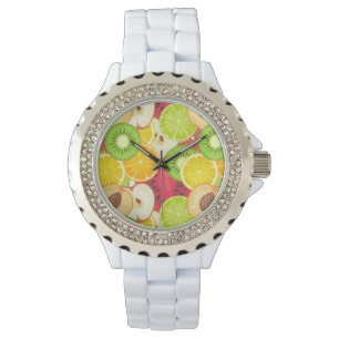 Färgstark Roligt Frukt Mönster Armbandsur