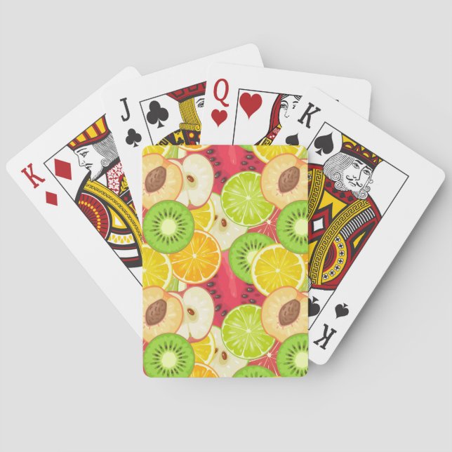 Färgstark Roligt Frukt Mönster Casinokort (Baksidan)