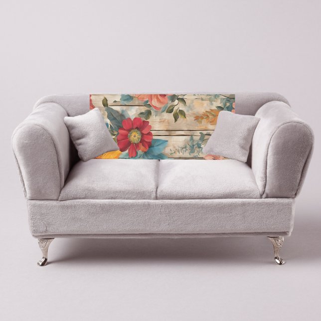 Färgstark roustisk blomma fleecefilt (Skapare uppladdad)