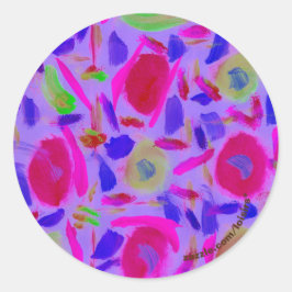 Färgstark Runt Klistermärke