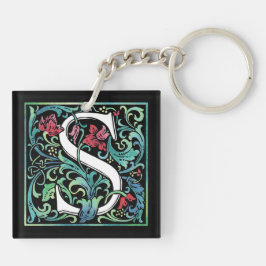 Färgstark S Monogram-nyckelkedja