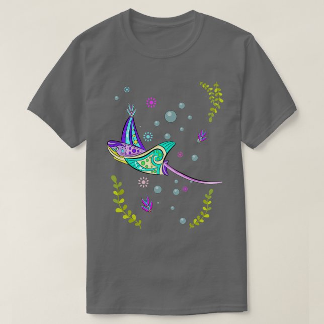 Färgstark singray t shirt (Design framsida)
