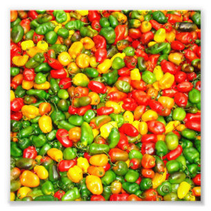 Färgstark skarpsill chili mönster fototryck