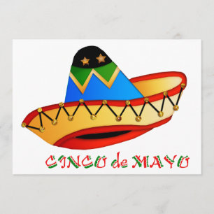 Färgstark Sombrero Cinco de Mayo Inbjudningar
