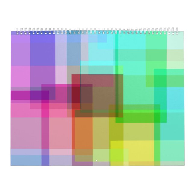 Färgstark sömlös abstrakt kalender (Omslag)