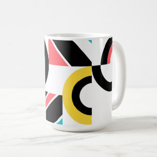 Färgstark, stads-, trendig-, modern geometrisk kon kaffemugg