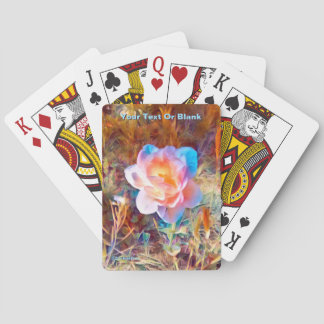 Färgstark, stiliserad blomma casinokort
