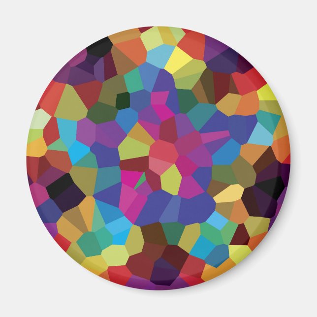 Färgstark stjärnmosaik magnet (Framsidan)