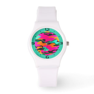 Färgstark, synlig Bright-kamouflage levande Armbandsur