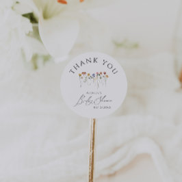 Färgstark Tack för babybabybabykläder för Wildblom Runt Klistermärke