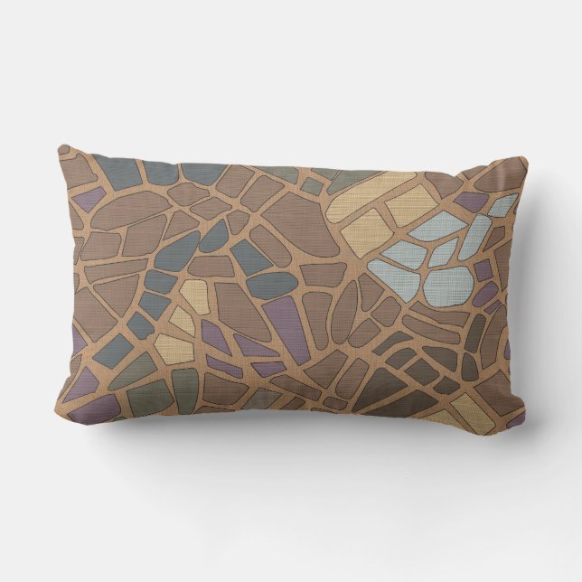 färgstark tålsten väv utomhus lumbarkudde (Baksida)